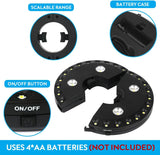 (Black) - Patio Umbrella Light 3 Brightness Mode Cordless 28 LED Lights at 220 Lux- 4 x AA Battery Operated, Umbrella Pole Light for Patio Umbrellas, Camping Tents Or Outdoor Use (Black)