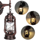 Night Light, 111-240V Retro Style Sconce Light Antique Iron Wall Lamp Fixture for Cafe Bar Hallway (Red Bronze)