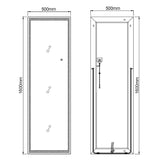 LED Full Length Mirror, 160 x 50 cm Floor Mirror with Lights, Wall Mounted Lighted Mirror, Free Standing Mirror, Dressing Body Mirror, 3 Color Lighting & Dimmable Brightness