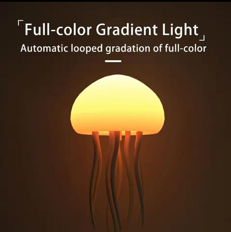 Swimming Sound-activated Jellyfish Lamp Spirit Touch Feet Full Color Gradient Color Can Be Hung Or Stand Ambient Light