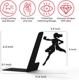 Superhero Bookend Figurines Metal Bookshelf Decor Desktop Ornament Office Desktop Accessories Bookshelf Home Decoration