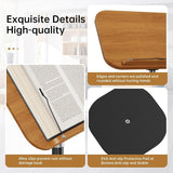Ssumght 2 in 1 Dual-use Sheet Music Stand & Desktop Book Stand, Large Wooden Book Holder, Height Adjustable from 80-130cm,with Page Paper Clip for Cookbooks, Sheet Music, etc.