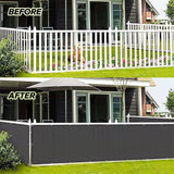 5M Privacy Garden Fence Panel Cover UV Protection Shade Screen Patio Balcony AU (Grey (0.9M*5M))