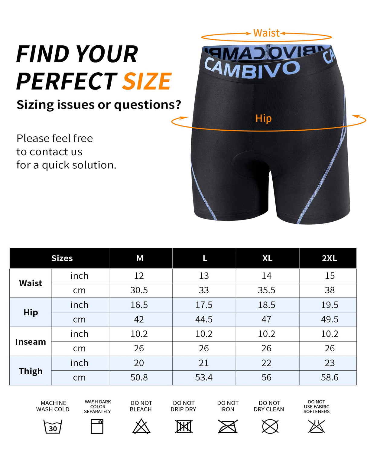 Men Cycling Underwear Shorts 3D Padded Bike Shorts Quick-Dry Cycling Shorts for MTB, Road Bike, Motorcycle, Commute