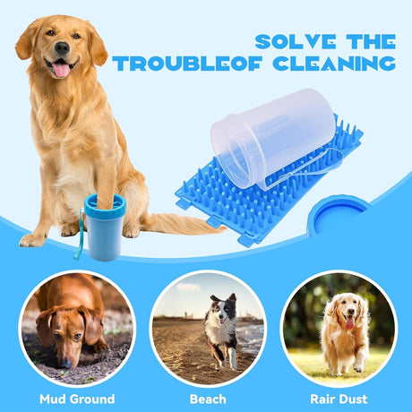 Dog Paw Cleaner, Paw Muddy Paw Cleaner, Dog Paw Washer, Pet Foot Cleaner for Small Medium Large Breed Dogs/Cats, with 3 absorbent towel