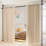 Koreal Room Divider, Curtain Rod for Wide Space Room Separation, 71-434cm(W) 122-304cm(H) Adjustable, No Drilling Tension Curtain Rods, Heavy Duty Temporary Privacy Wall Divider, Black