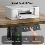 Yildue Electric Standing Desk 120X60CM,Height Adjustable Standing Compute Desk with Splice Board,3 Memory Height Settings Ergonomic Home Office Desk(Rustic Brown)