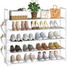 Shoe Rack 5 Tier Shoe Organizer Shoe Storage 20-25 Pairs Shoe Rack for Closet Shoe Rack Organizer Entryway Shoe Holder Space Saving Shoe Shelf Shoe Stand Large Tall Shoe Tower Bedroom Garage Door
