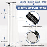 Room Divider No Drilling Curtain Rod Wall Divider for Room Separation, 122-305cm(H) 70-290cm(W) Adjustable, Heavy Duty Partition Space Separator Freestanding Tension Curtain Standr, Black