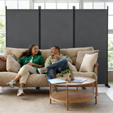 Grey Portable Room Divider, 3 Panel Freestanding Office Dividers, Folding Partition Privacy Wall Screen for Separation, 260 * 50 * 180Cm