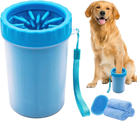 Dog Paw Cleaner, Paw Muddy Paw Cleaner, Dog Paw Washer, Pet Foot Cleaner for Small Medium Large Breed Dogs/Cats, with 3 absorbent towel