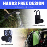 Portable Shower for Camping, [6000mAh Long-Lasting] Spopal Rechargeable Camping Shower with Shower Head, Intelligent LED Display, Electric Shower Pump for Camping, Hiking, Travel, Car & Pet Clean