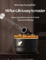 Cannon Blast Cloud Humidifier Vapor Aroma Desktop Portable Air Mist LED Diffuser for Bedroom (black)