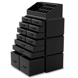 Readaeer Makeup Cosmetic Organizer Storage Drawers Display Boxes Case with 12 Drawers (Black)