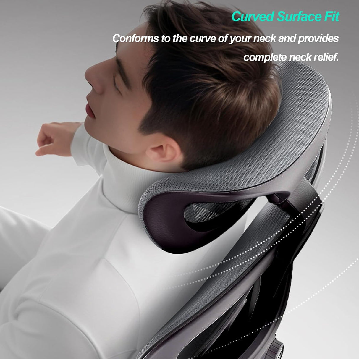 WULAR Ergonomic Office Chair, Breathable Mesh Desk Chair with Adjustable Lumbar Support and Headrest, High Back Computer Chair with Flip-up Armrests, Thick Cushion for Home, Office (Grey)