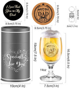 Yalucky Personalised Gifts Dad Beer Glasses Presents for Dad Gifts from Daughter Son Father's Day Daddy Gifts Christmas Birthday Gifts for Men Dad Birthday Gifts Mens Gift Set