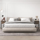 Bedside Table Set of 2, 3-Tier End Table w/Storage Shelf for Small Spaces, Narrow Sofa Side Table for Bedroom, Living Room, Gray & Black