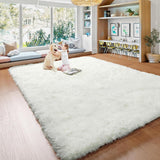 Large Area Rugs for Living Room, Ultra Soft Indoor Modern Fluffy Bedroom Carpets, Washable Furry Throw Rugs Area Carpets for Children Bedroom Home Decor Nursery Rug (Pink, 80 x 160 CM)