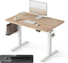 FEZIBO Electric Standing Desk Adjustable Height, 40 x 24 Inch Sit and Stand Desk, Home Office Desk, Ergonomic Workstation Computer Desk, Ivory