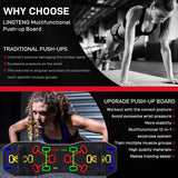 AERLANG Push Up Board, Portable Multi-Function Foldable 10 in 1 Push Up Bar, Push up Handles for Floor,Professional Push Up Strength Training Equipment