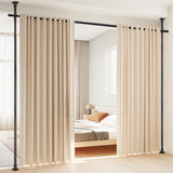 Room Divider No Drilling Curtain Rod Wall Divider for Room Separation, 122-305cm(H) 70-290cm(W) Adjustable, Heavy Duty Partition Space Separator Freestanding Tension Curtain Standr, Black