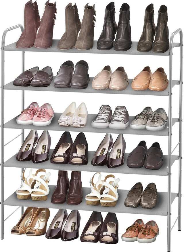 Simple Houseware 5-Tier Shoe Rack Storage Organiser, Grey