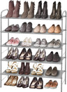 Simple Houseware 5-Tier Shoe Rack Storage Organiser, Grey