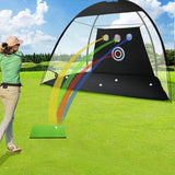 300 * 210 * 180Cm Golf Practice Net, Golf Training Net for Backyard Chipping Driving, Garage, Outdoor/Indoor