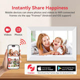 Frameo WiFi Digital Picture Frame 32GB Memory 10.1 Inch, 1280x800 HD IPS Touch Screen Photo Frame Electronic, Easy Setup, Share Photos or Videos Anywhere via Free Frameo APP