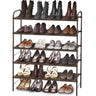 Simple Houseware 5-Tier Shoe Rack Storage Organiser, Grey