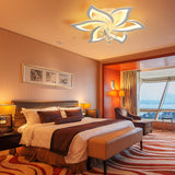 Modern Ceiling Light 40W Dimmable LED Ceiling Lamp Fixture, 6 Petals Flush Mount Flower Chandelier Ceiling Lighting Fixture, Acrylic for Kitchen Bedroom Dining Room Living Room