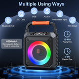 JYX Karaoke Machine 2 Microphones, Portable Bluetooth Karaoke Speaker with DJ Lights for Party & Outdoor, Wireless Microphone Karaoke for Adults, PA System Supports FM, USB, AUX, REC, TF