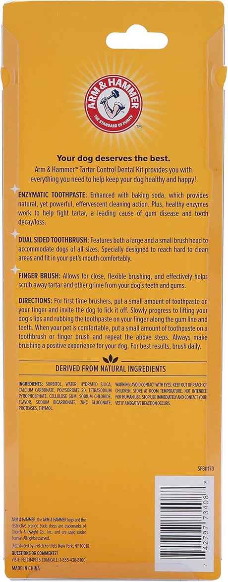 Arm & Hammer Beef Flavor Tartar Control Dental Kit for Dogs