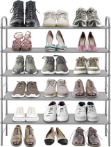 Simple Houseware 5-Tier Shoe Rack Storage Organiser, Grey