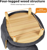 PaWz Pet Sofa Dog Cat Elevated Raised Couch Bed, Durable Soft Couch Chair Kitten Lounge Sofa Bed with Removable Cushion Seat Washable Cover, Luxury Plush Sofa Stool Bed for Dogs Cats with Wooden Frame