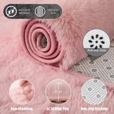 Large Area Rugs for Living Room, Ultra Soft Indoor Modern Fluffy Bedroom Carpets, Washable Furry Throw Rugs Area Carpets for Children Bedroom Home Decor Nursery Rug (Pink, 80 x 160 CM)