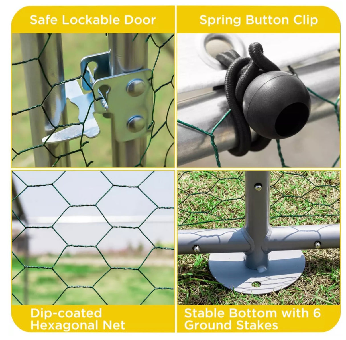 Large Outdoor Dog Kennel Pet Dog Cat Playpen Backyard Dog House Enclosure