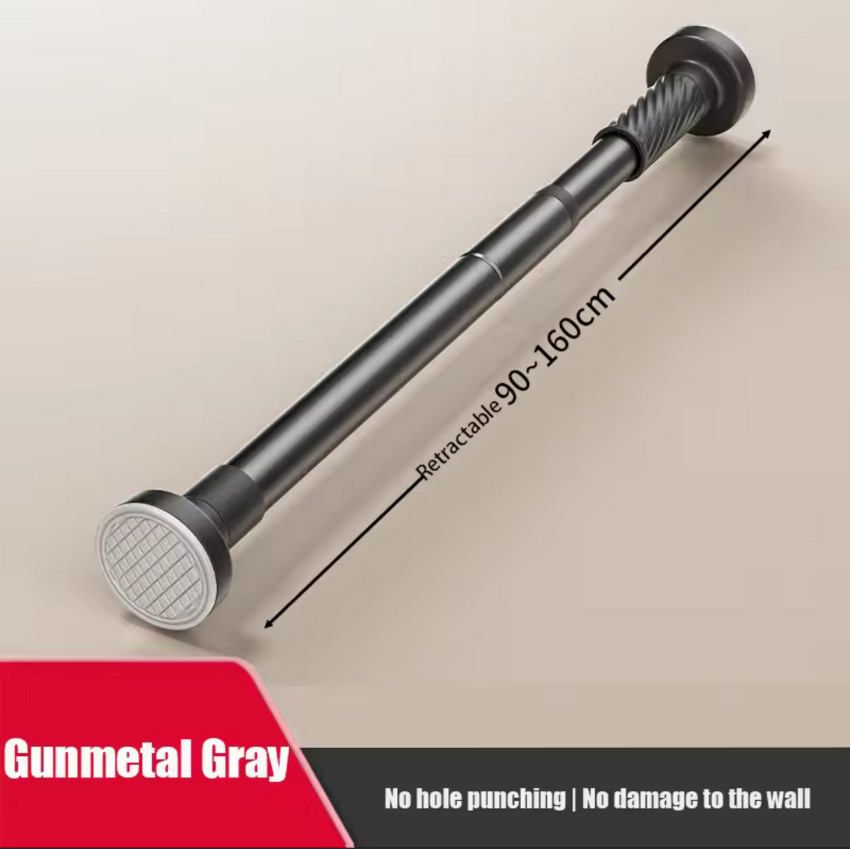 Adjustable Stainless Steel Drying Rack,Telescopic Curtain Rod for Bathroom,No Punch Expandable Pole for Clothes Quilt