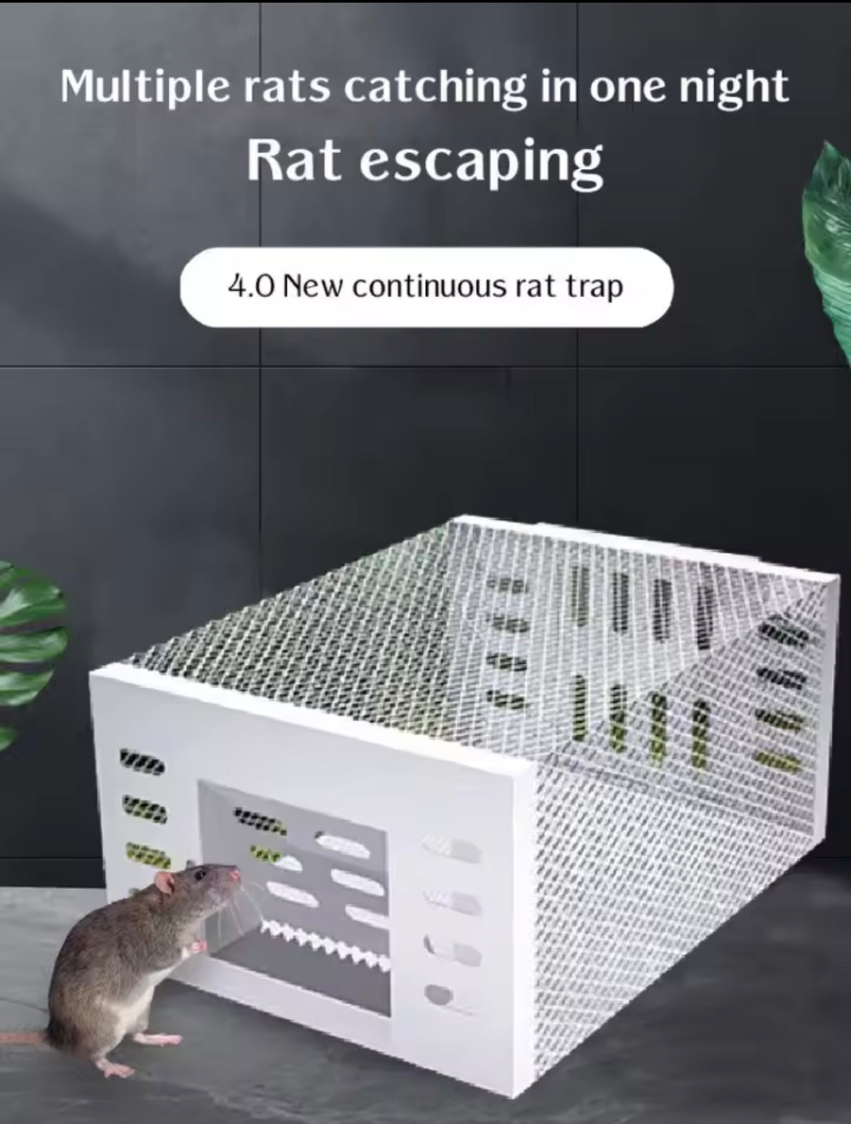 Household Fully Automatic Mouse Trap Safe Continuous Mouse Trap No Return Indoor Large Space Non-toxic Reusable Humane Rat Trap