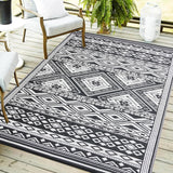 Reversible Waterproof Outdoor Rug 180x270cm, Outdoor Plastic Straw Rug for Patios Clearance, Outdoor Area Rug Carpet RV Mat for Camping Backyard Deck Porch