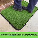 Mattitude Outdoor Dust-Off Mat 90 x 60cm - Artifical Grass 40mm Pile Turf Dirt Trapper, Weatherproof, Non-Slip, Washable & Easy Clean - for Home Entryway, Garage, Camping, Caravan