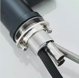 WELS Kitchen Mixer Tap Black 360° Pull Out 2-Mode Spray Laundry Sink Faucet