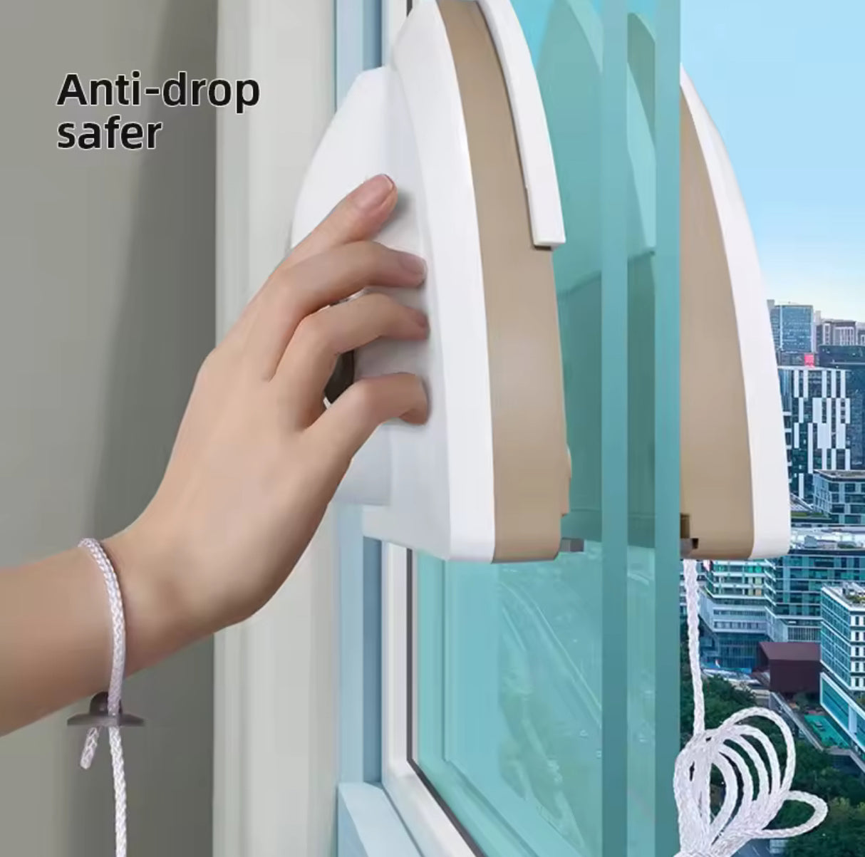 Household Office Special Window Cleaner Magnetic Glass Window Cleaning Tool Automatic Water Discharge Double-layer Wiper