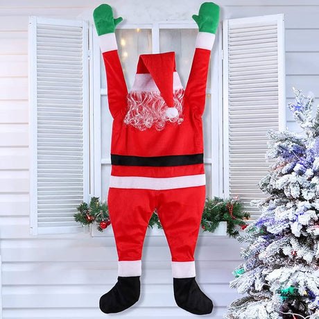 Christmas Hanging SANTA suit from on the Gutter Roof Outdoor Decoration Big 5FT