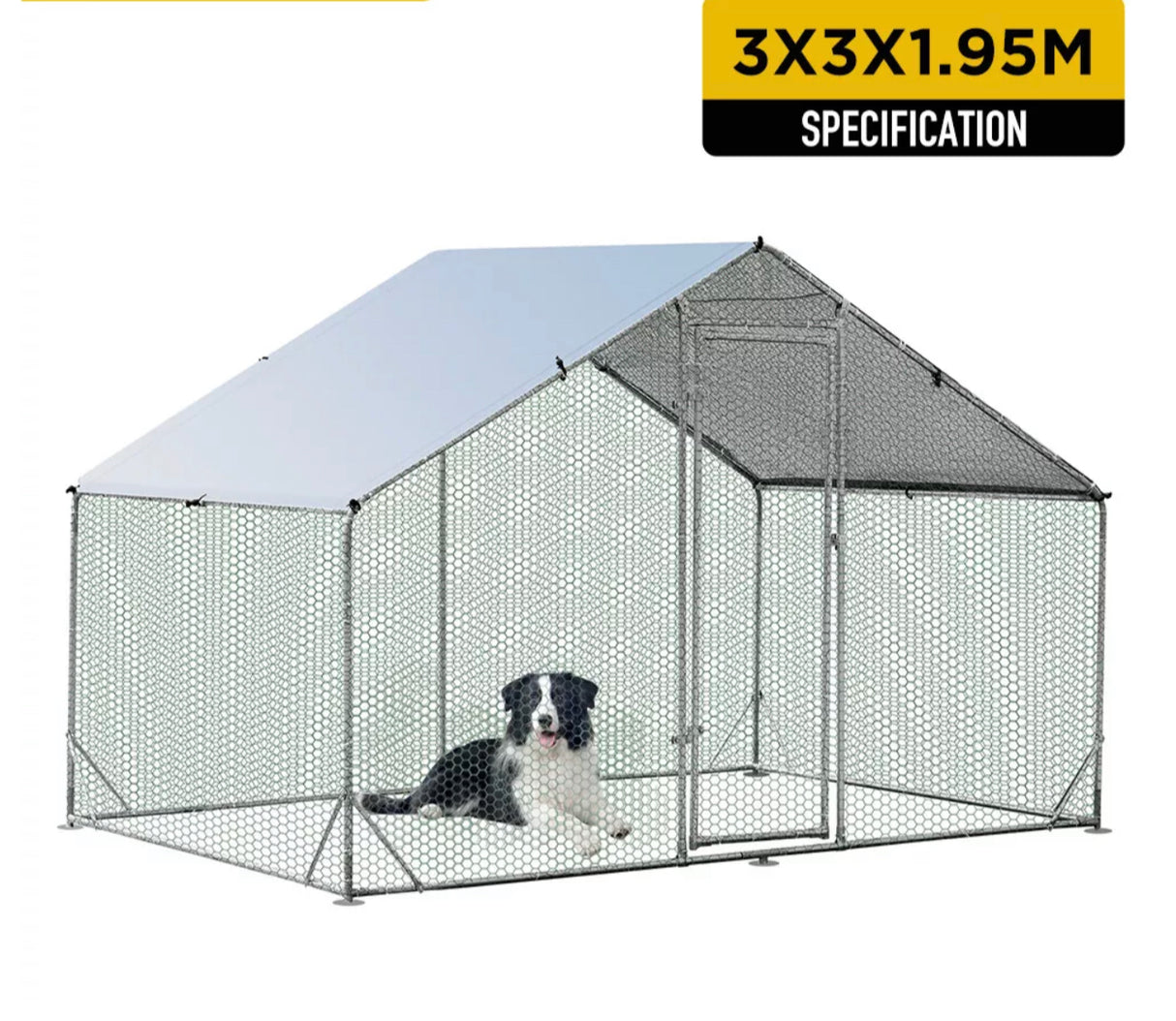 Large Outdoor Dog Kennel Pet Dog Cat Playpen Backyard Dog House Enclosure