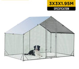 Large Outdoor Dog Kennel Pet Dog Cat Playpen Backyard Dog House Enclosure