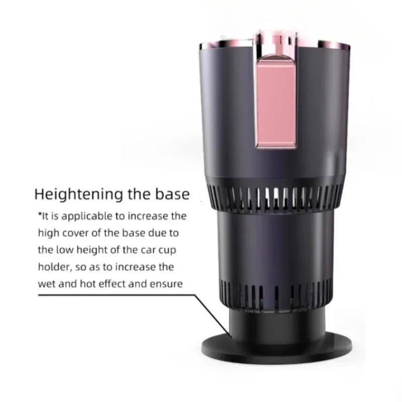 2-in-1 Car Cup Holder Cooler Warmer 12V Smart Temperature Control Rapid Heating/Cooling Mug For Travel/Office/Home