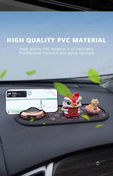 2 in 1 Dashboard Anti Slip Mat with Phone Mount 360-Degree Rotation Car Phone Holder Non-Slip Adhesive Mat for Car