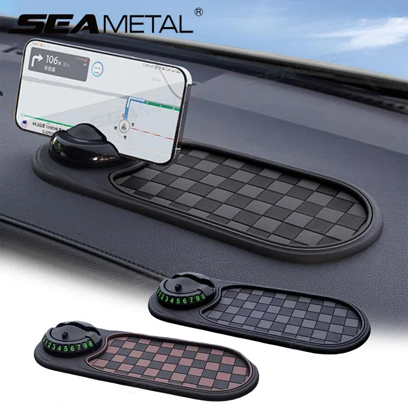 2 in 1 Dashboard Anti Slip Mat with Phone Mount 360-Degree Rotation Car Phone Holder Non-Slip Adhesive Mat for Car