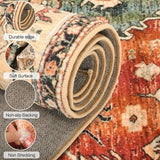 Soft Boho Area Rug, Non-Slip, Washable Carpet for Living Room/Bedroom/Dining/Office